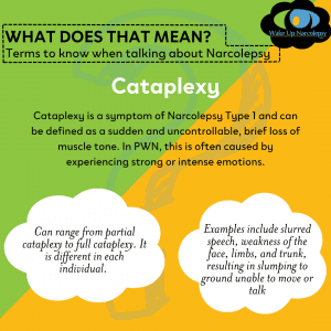 Cataplexy is a symptom of narcolepsy type 1