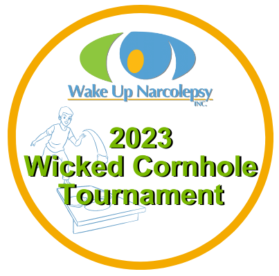 2023 Wake Up Narcolepsy Wicked Cornhole Tournament Logo