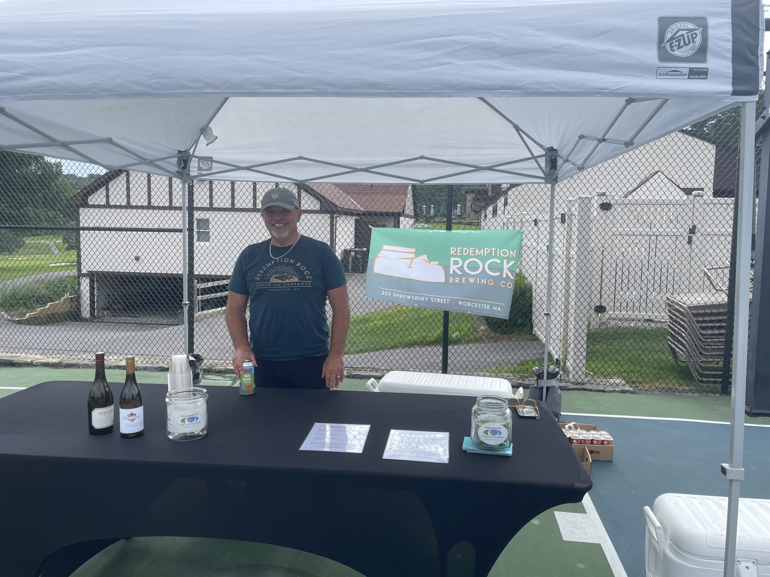 Redemption Rock Brewing Co Table at 2023 Wake Up Narcolepsy Wicked Cornhole Event