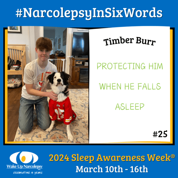 #NarcolepsyInSixWords - Timber Burr - Protecting him when he falls asleep - #25